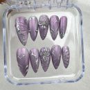 Lavender Butterfly Armor Nail Set