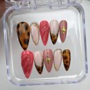 Tortoiseshell Pink Nail Sticker Set