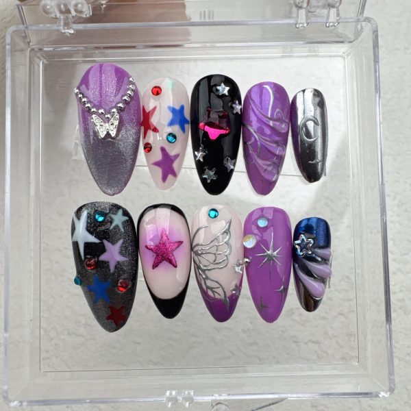 Starry Sky Mixed Color Press-Type Nail Art Set